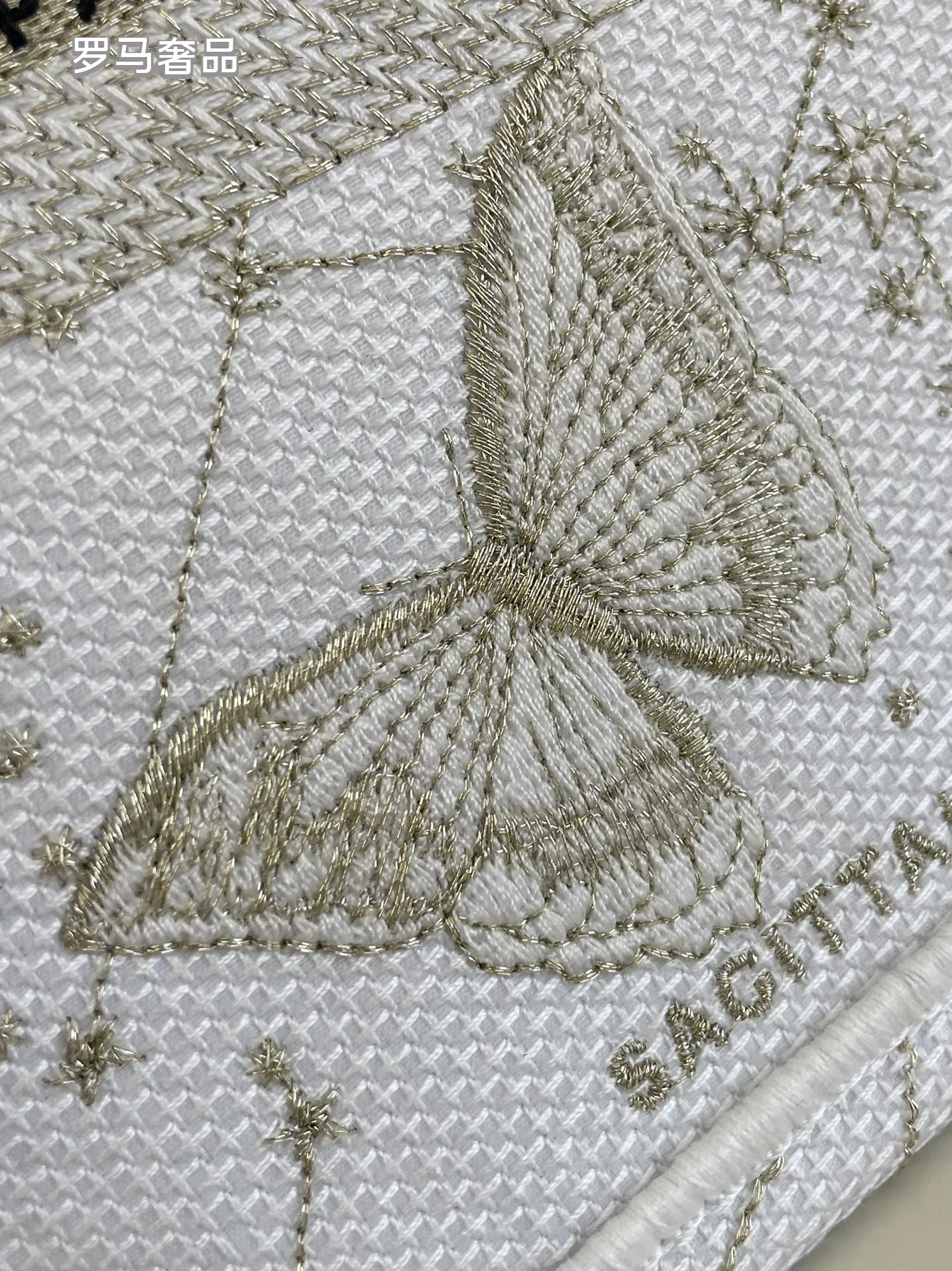 Christian Dior Book Tote Butterfly Embroidery Canvas Handbag