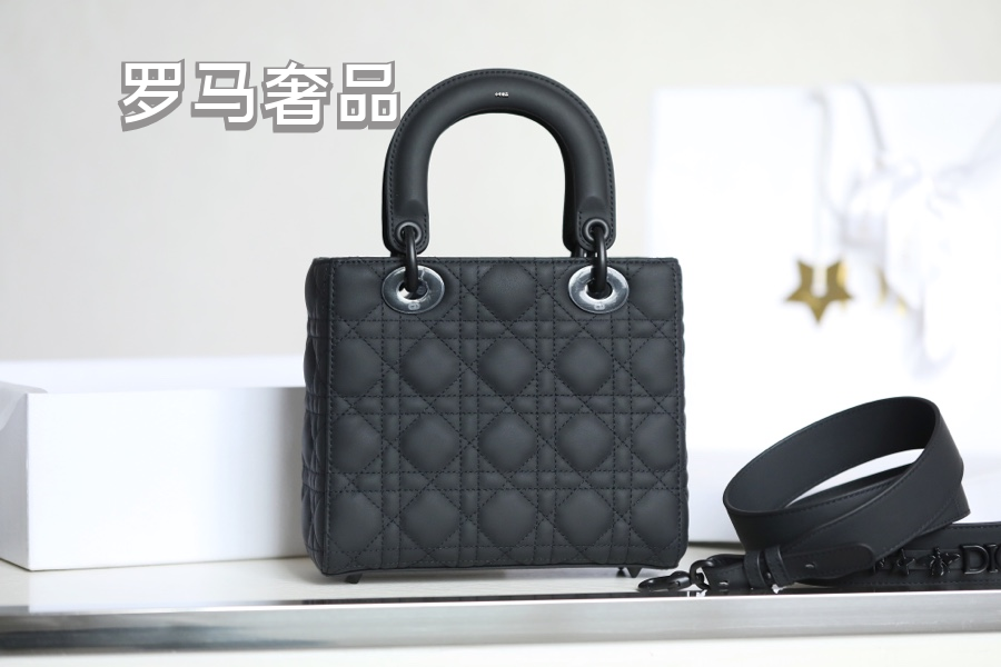 Lady Dior My ABCDIOR Small Handbag in Light Gray Cannage Lambskin