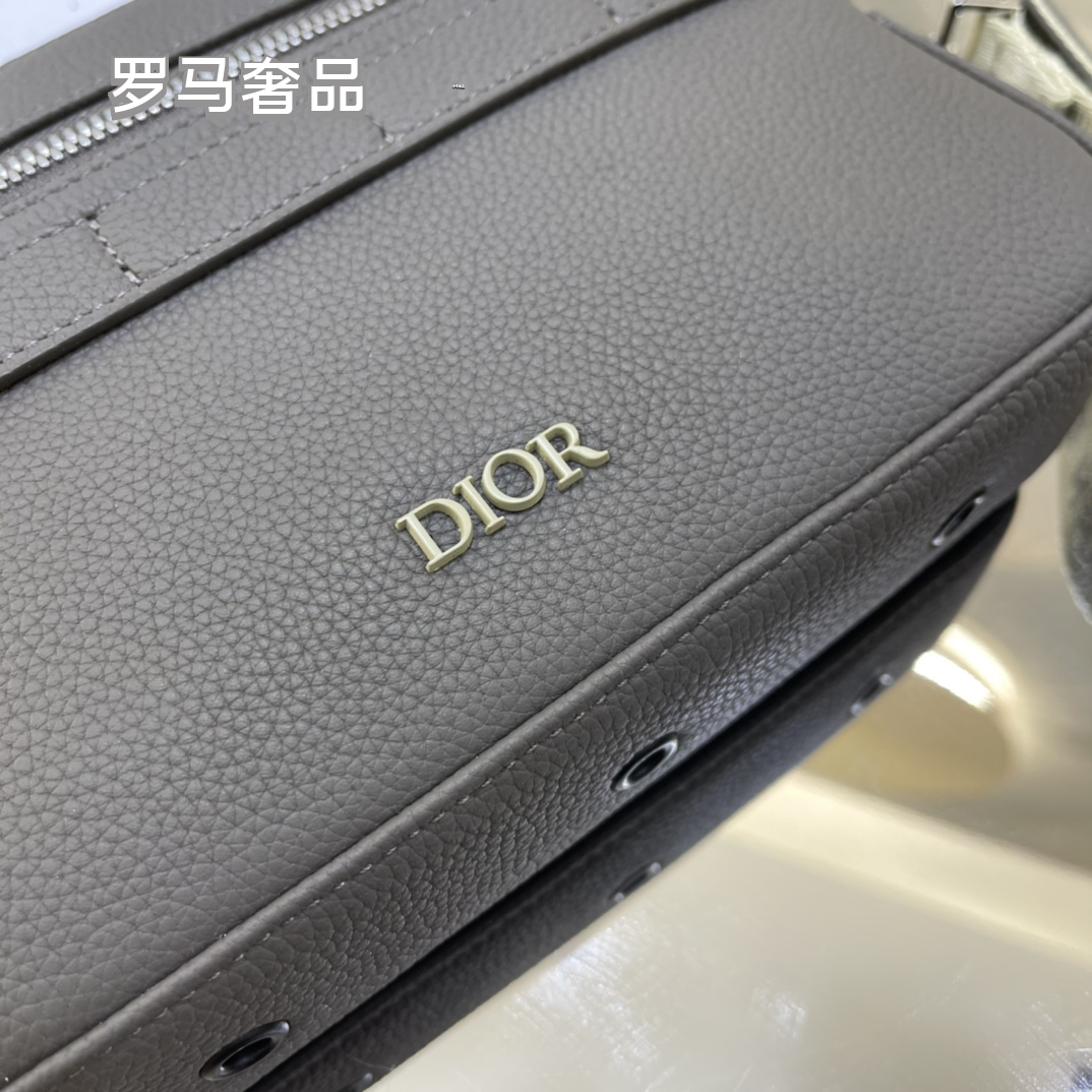 Dior Safari Messenger Bag Black Grained Calfskin Crossbody