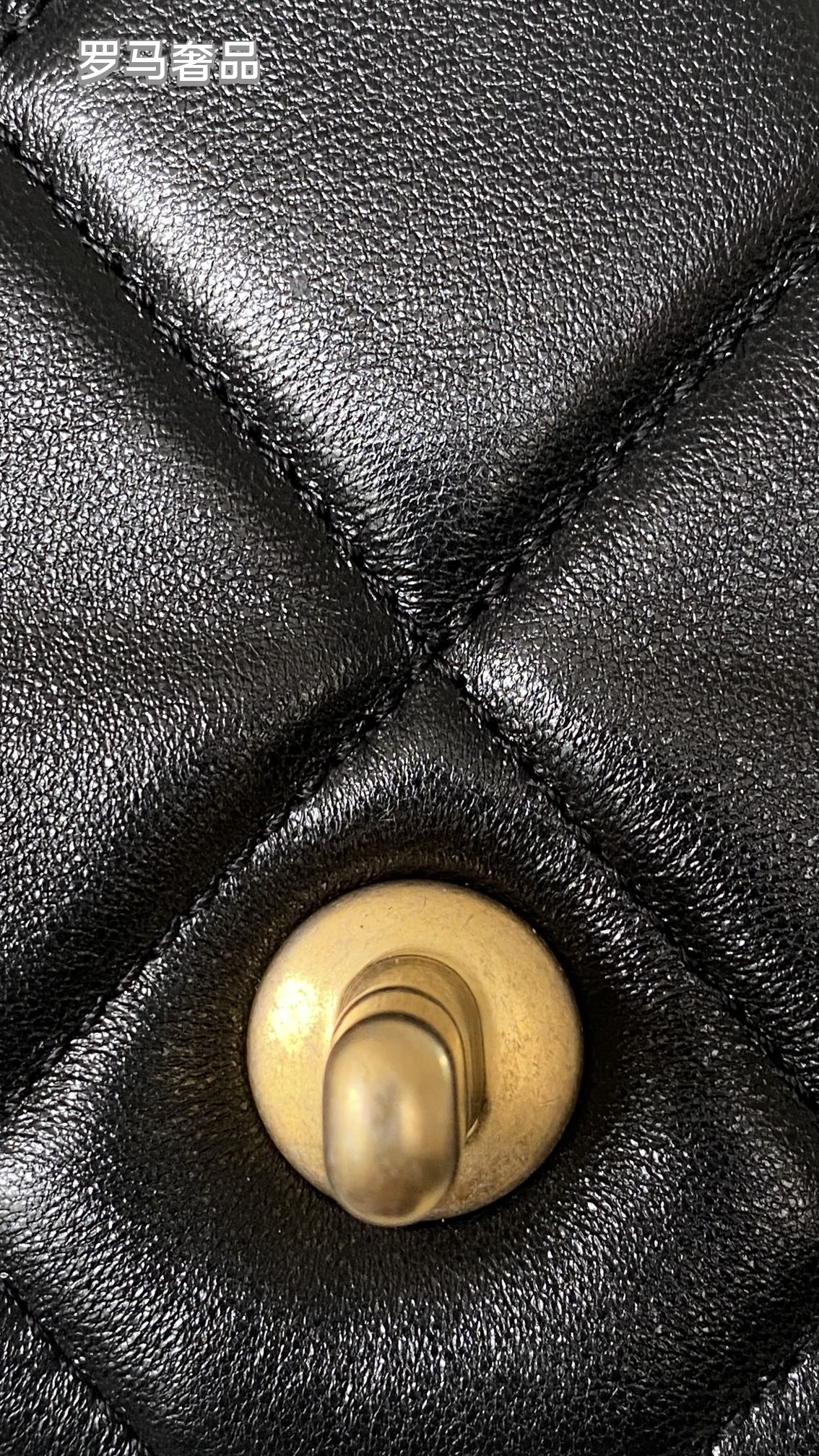 Chanel Quilted Lambskin Mini Flap Bag with Pearl Crush Chain - Black Gold Hardware
