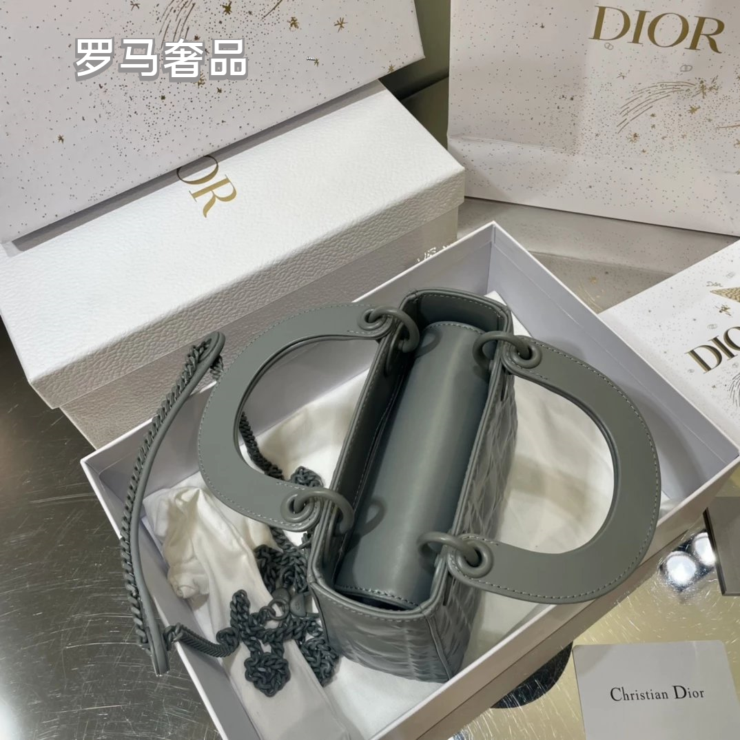 Christian Dior Micro Lady Dior Bag Beige Cannage Lambskin
