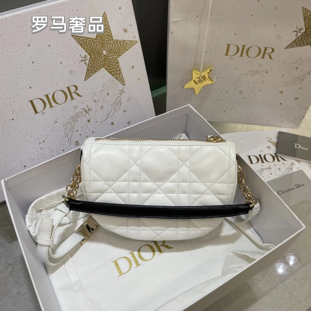 Luxury Black Quilted Leather Shoulder Bag with Gold Chain and White Handle