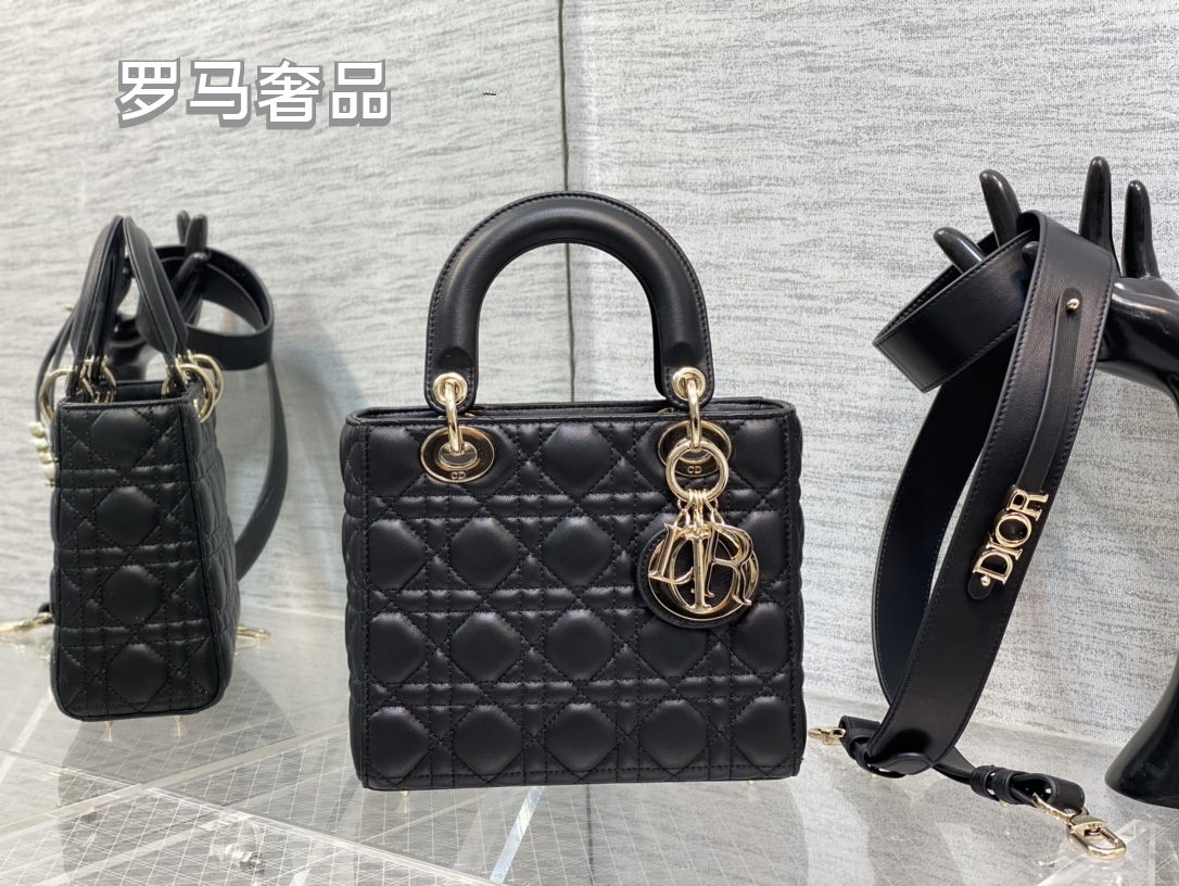 Lady Dior My ABCDior Bag Black Cannage Lambskin