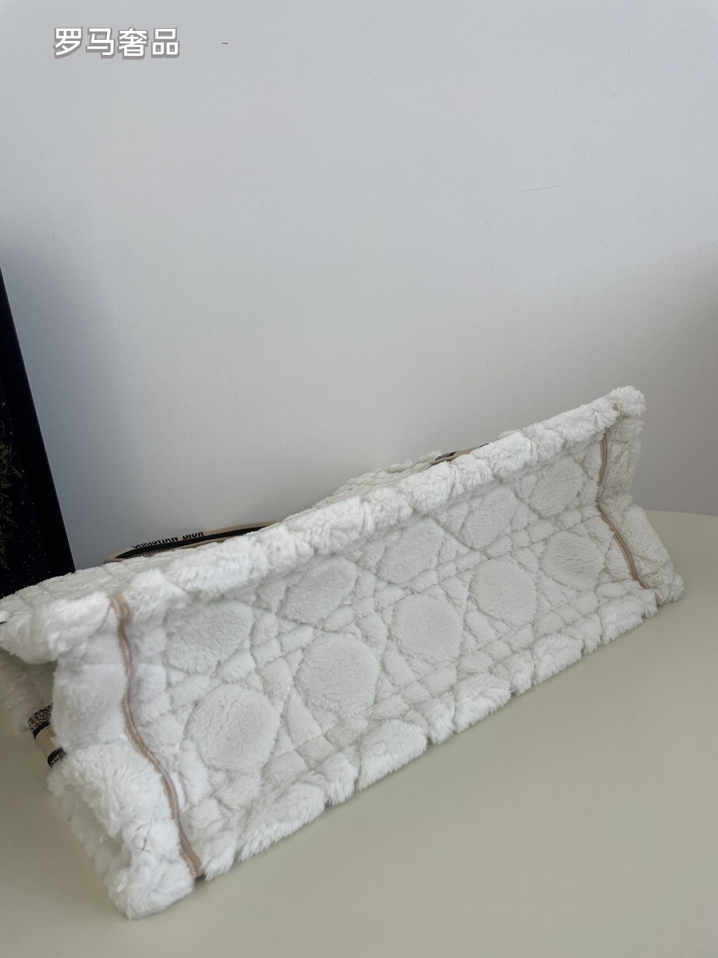 Christian Dior White Macrocannage Embroidered Book Tote Set - 3 Sizes
