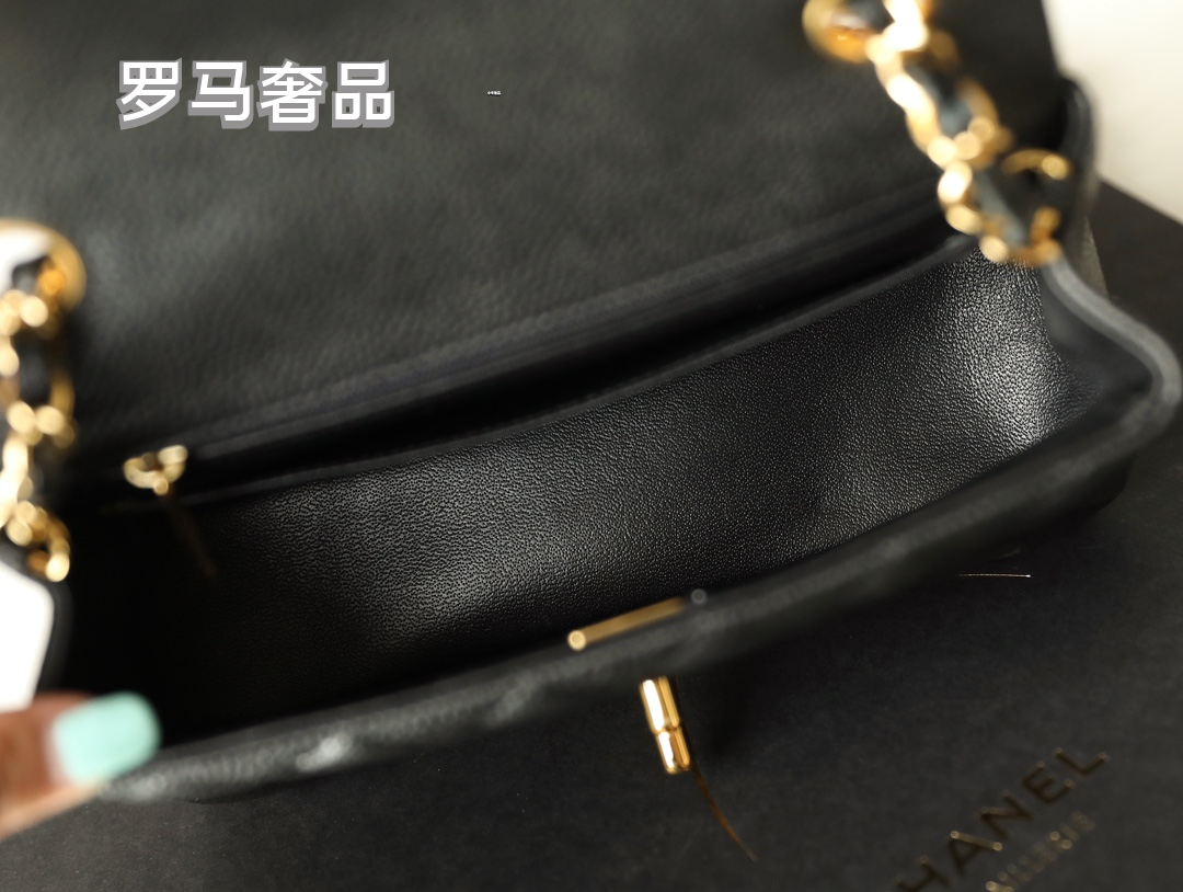 Chanel Black Quilted Lambskin Classic Small Flap Bag with Gold Hardware