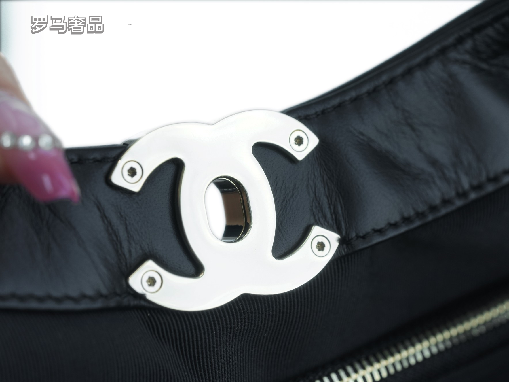 Luxury Black Quilted Leather Handbag with Gold-Tone Chain Strap and Cut-Out Handles