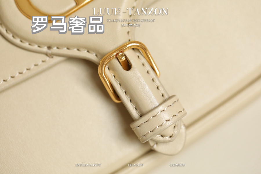 Christian Dior Bobby Small Flap Bag - Beige Leather Crossbody Shoulder Bag