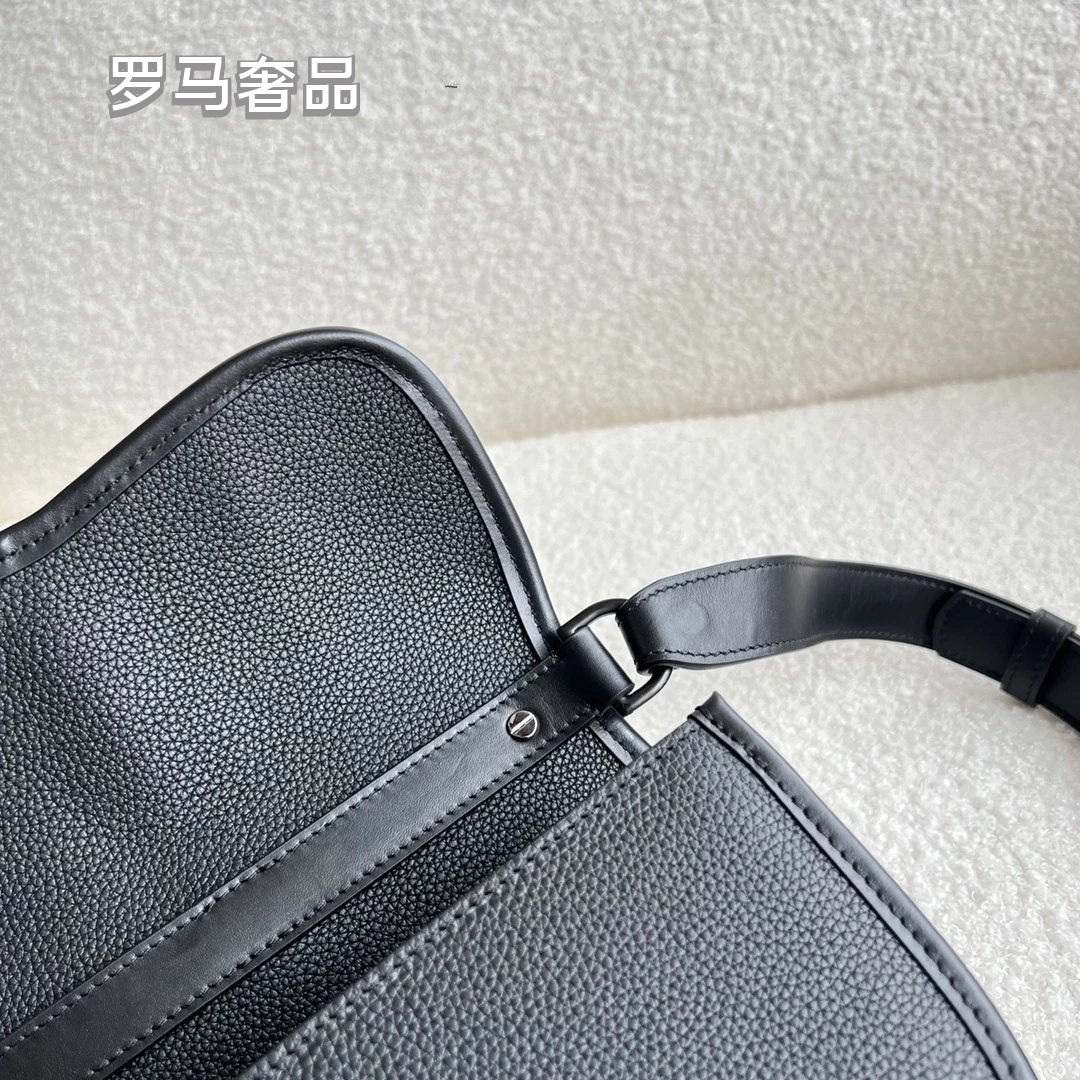Dior Vintage Monogram Jacquard Saddle Crossbody Bag with Utility Buckle
