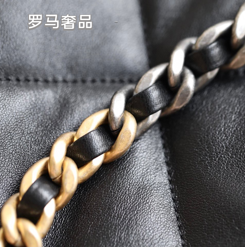 Chanel 19 Large Hobo Bag - Black Quilted Lambskin Leather with Gold-Tone Hardware