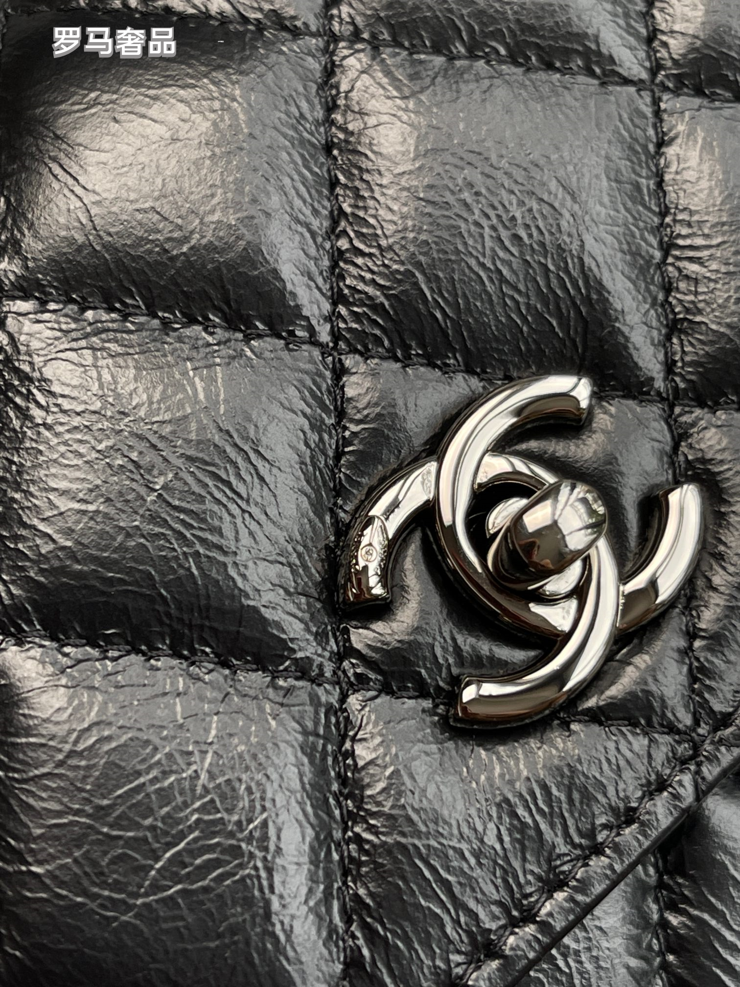 Chanel-Style Quilted Mini Flap Bag with Chain Set - Black &amp; White
