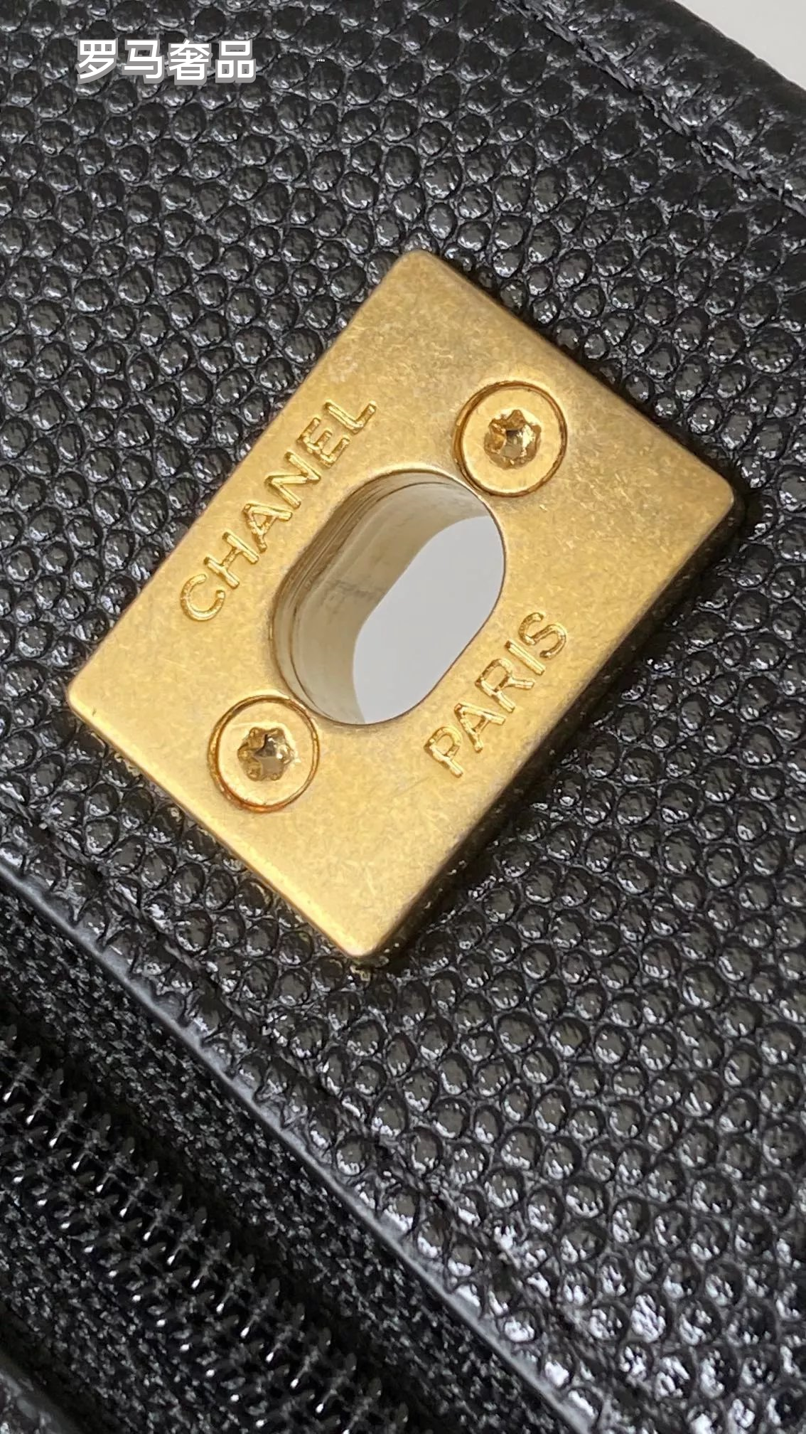 Tanzon Black Quilted Leather Crossbody Bag with Gold Chain Strap