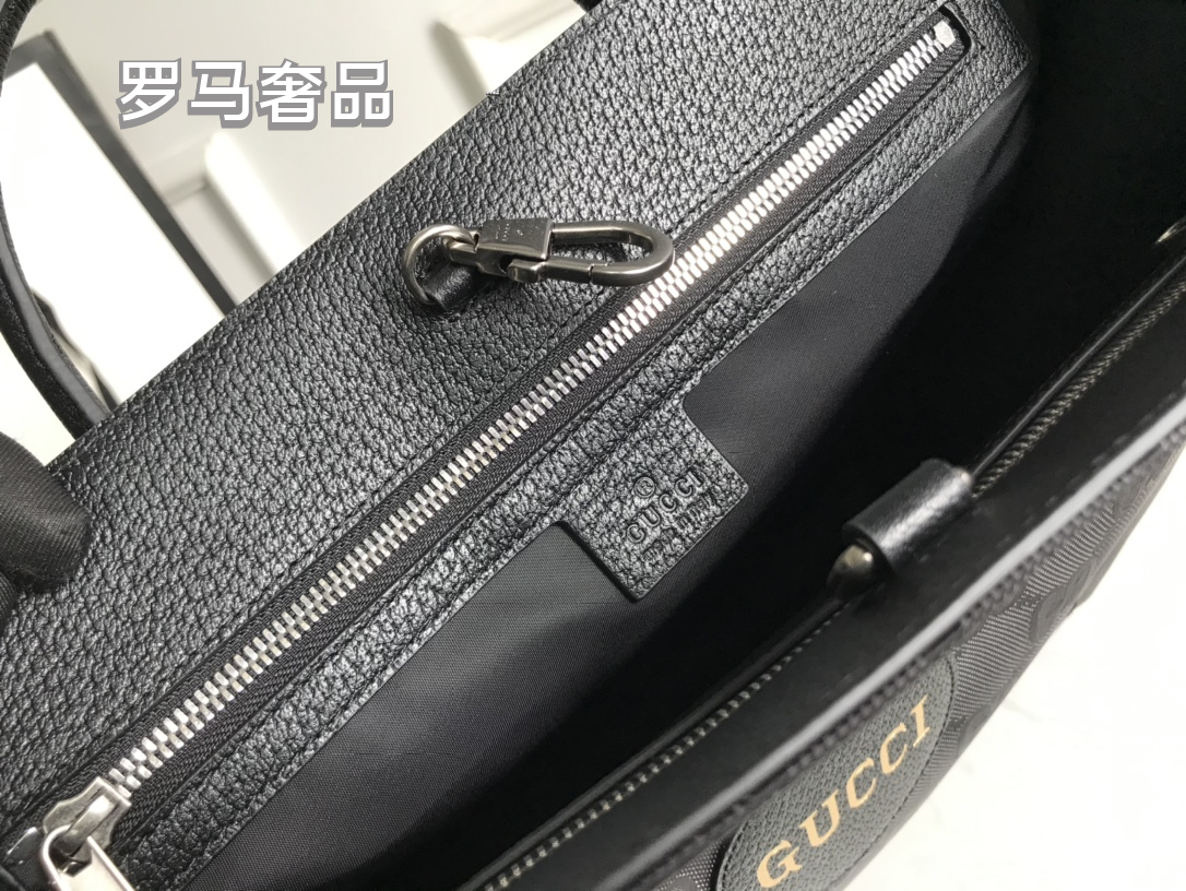 Gucci Off The Grid GG Monogram Nylon Tote Bag - Black
