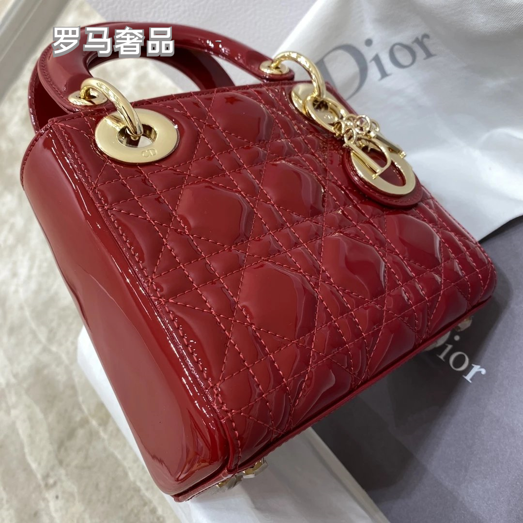 Lady Dior Mini Bag - Black Cannage Leather with Gold-Tone Hardware