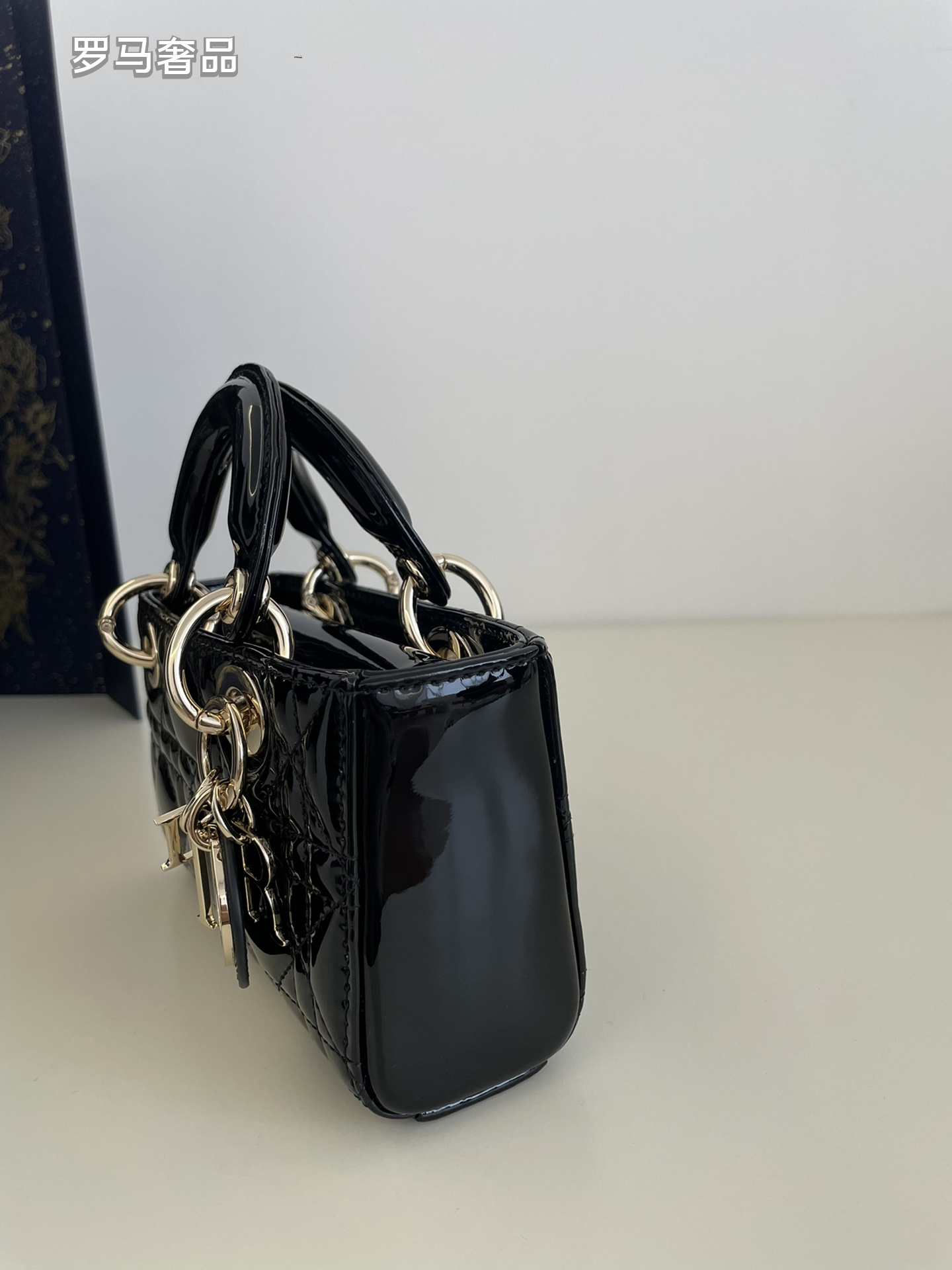 Lady Dior Joy Micro Bag - Cannage Lambskin & Patent Leather Handbags