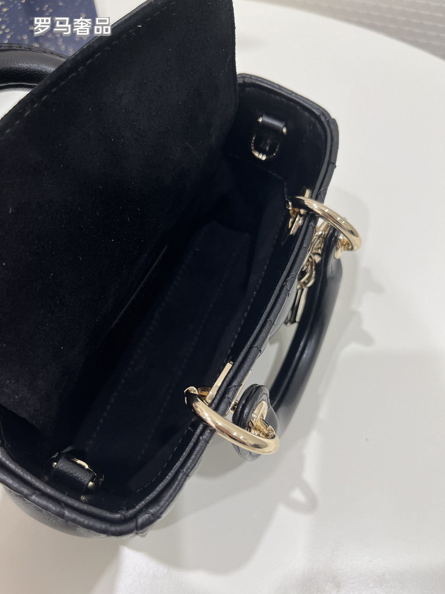 Lady D-Joy Bag - Off-White Cannage Lambskin with Gold-Finish Metal Charms