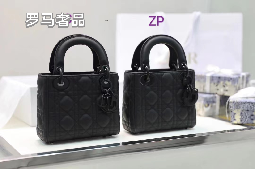 Lady Dior My ABCDior Bag - Black Ultra Matte Cannage Calfskin
