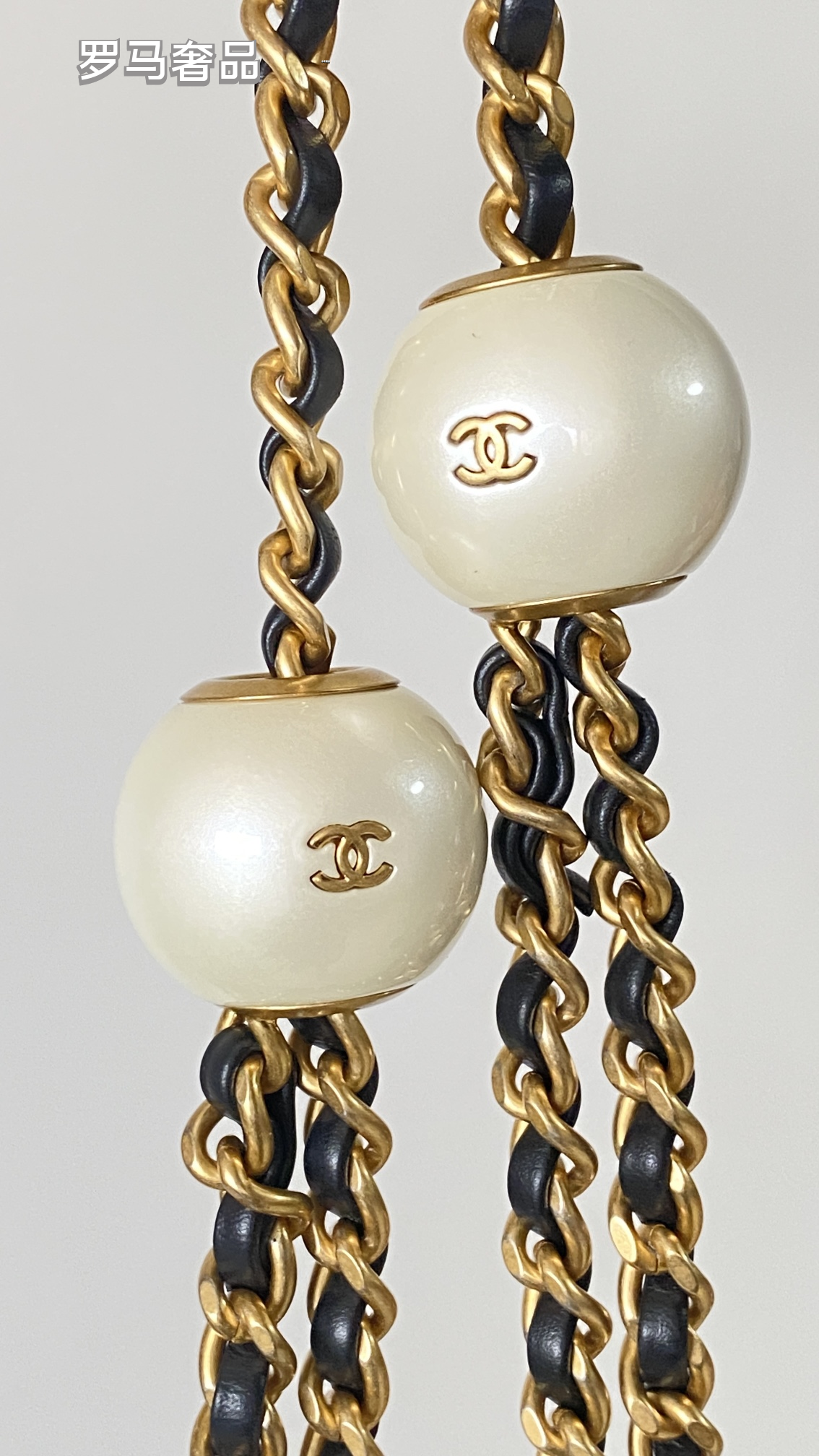 Chanel Quilted Lambskin Mini Flap Bag with Pearl Crush Chain - Black Gold Hardware
