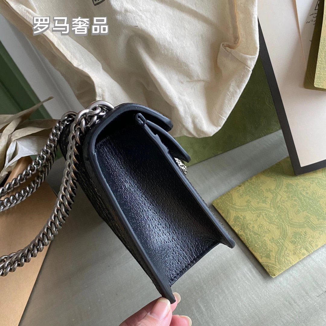 Gucci Dionysus Small GG Supreme Canvas Shoulder Bag - Blue Leather