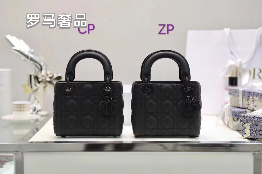 Lady Dior My ABCDior Bag - Black Ultra Matte Cannage Calfskin
