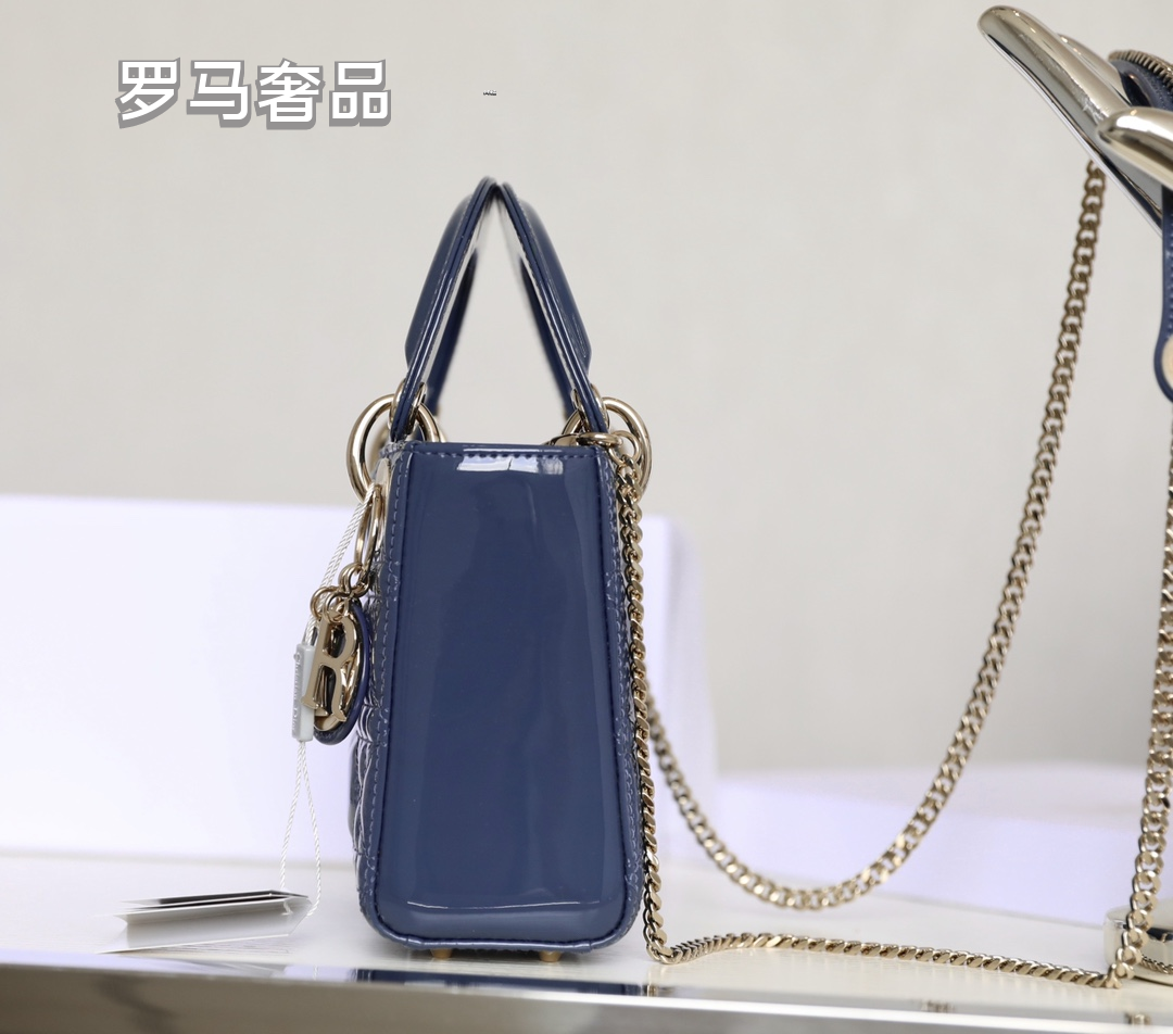 Mini Lady Dior Handbags - Quilted Cannage Leather Mini Bags in Blue and Pink