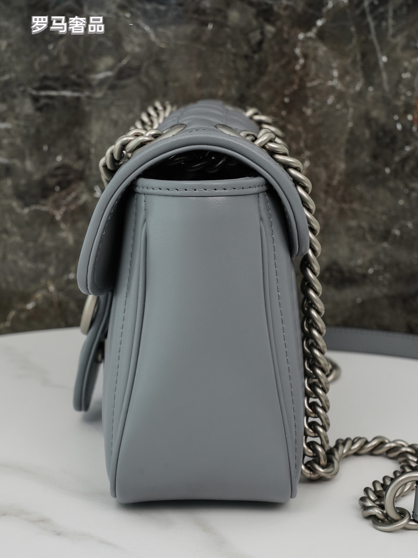 Gucci GG Marmont Small Matelassé Shoulder Bag - Black Leather with Silver Hardware