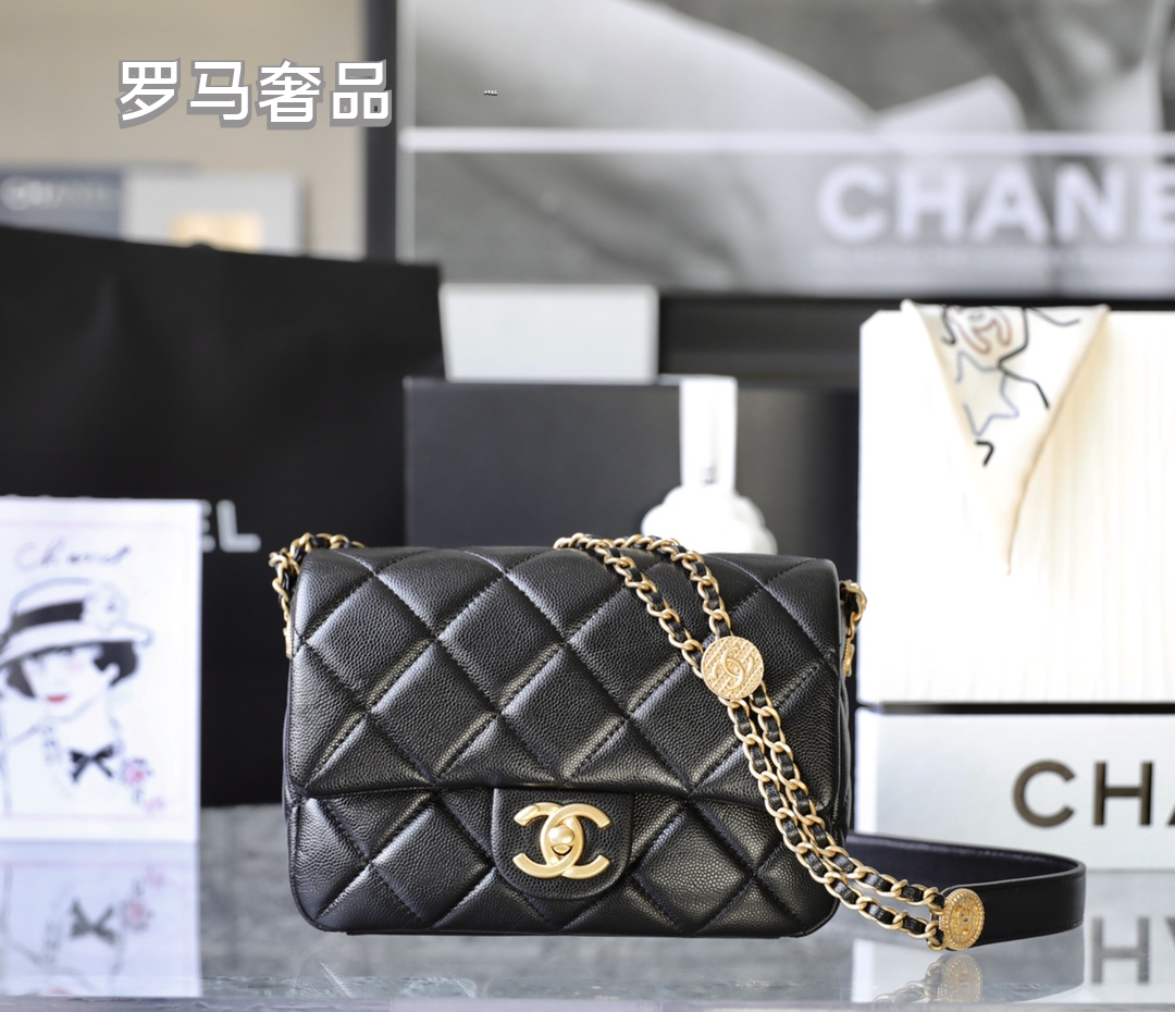 Chanel Quilted Lambskin Mini Flap Bag - Black with Gold-Tone Hardware