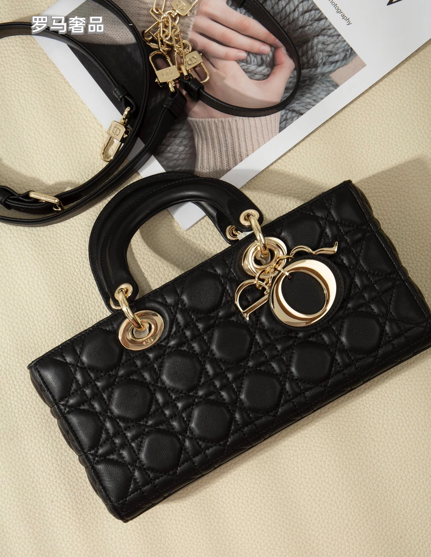 Dior Lady D-Joy Bag - Black Ultra-Matte Cannage Calfskin Luxury Handbag
