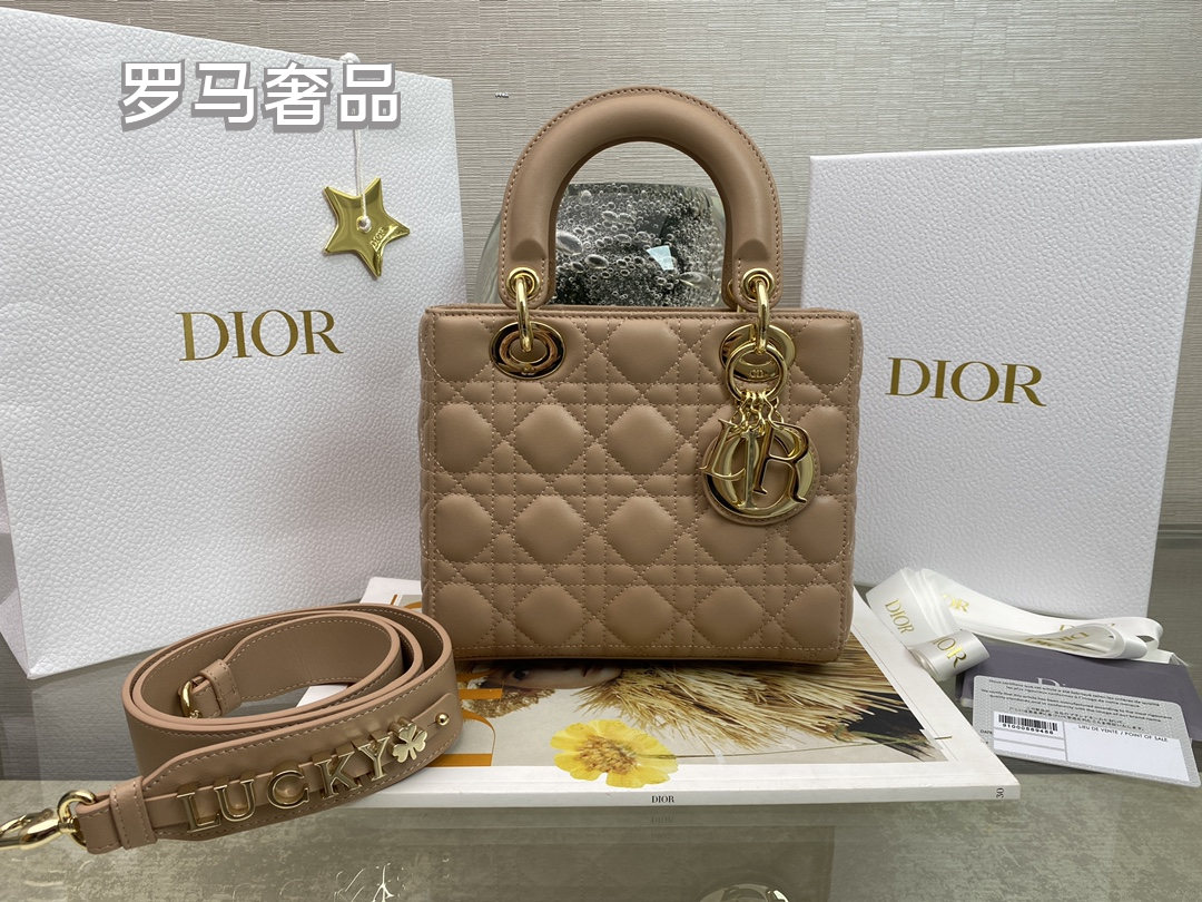 Christian Dior Lady Dior My ABCDior Bag - Beige Cannage Lambskin