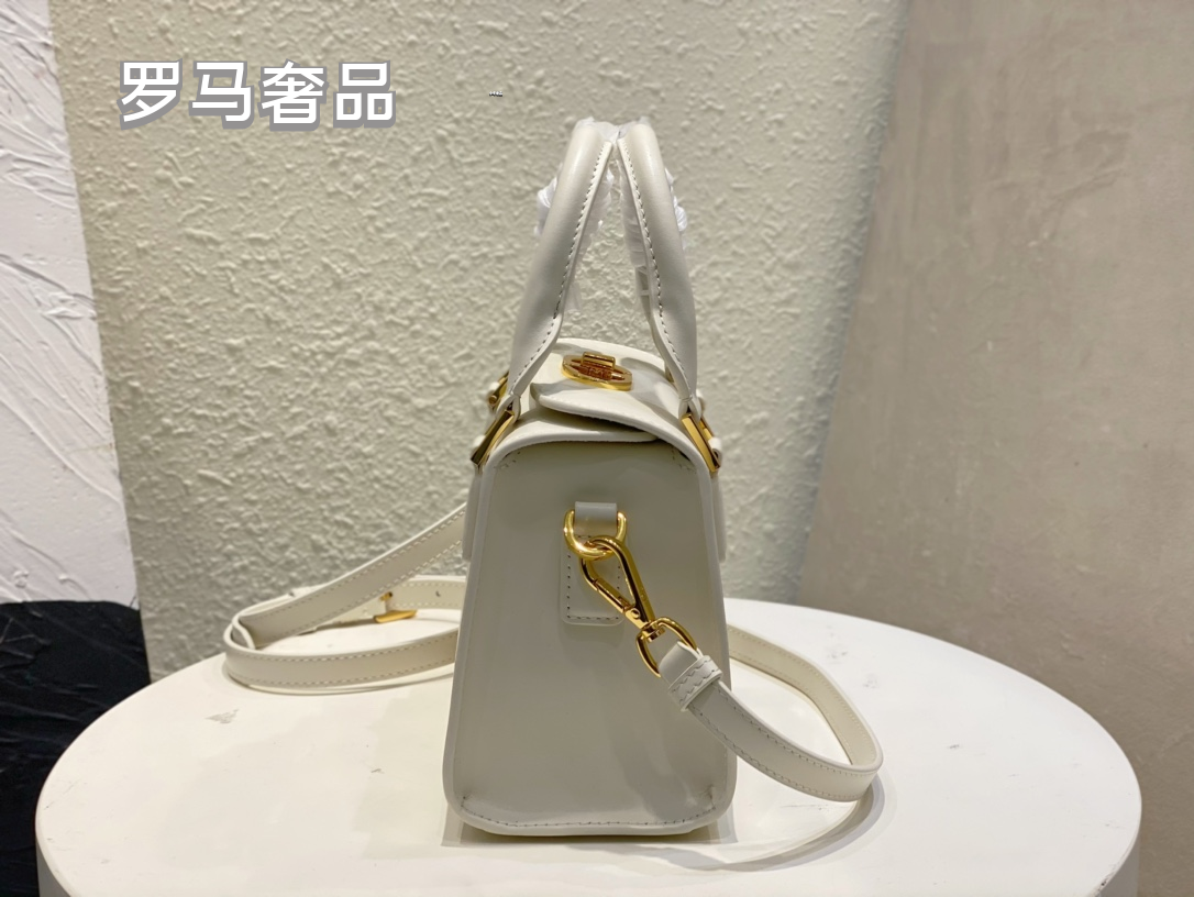 Christian Dior Blue Oblique Canvas Small Top Handle Bag