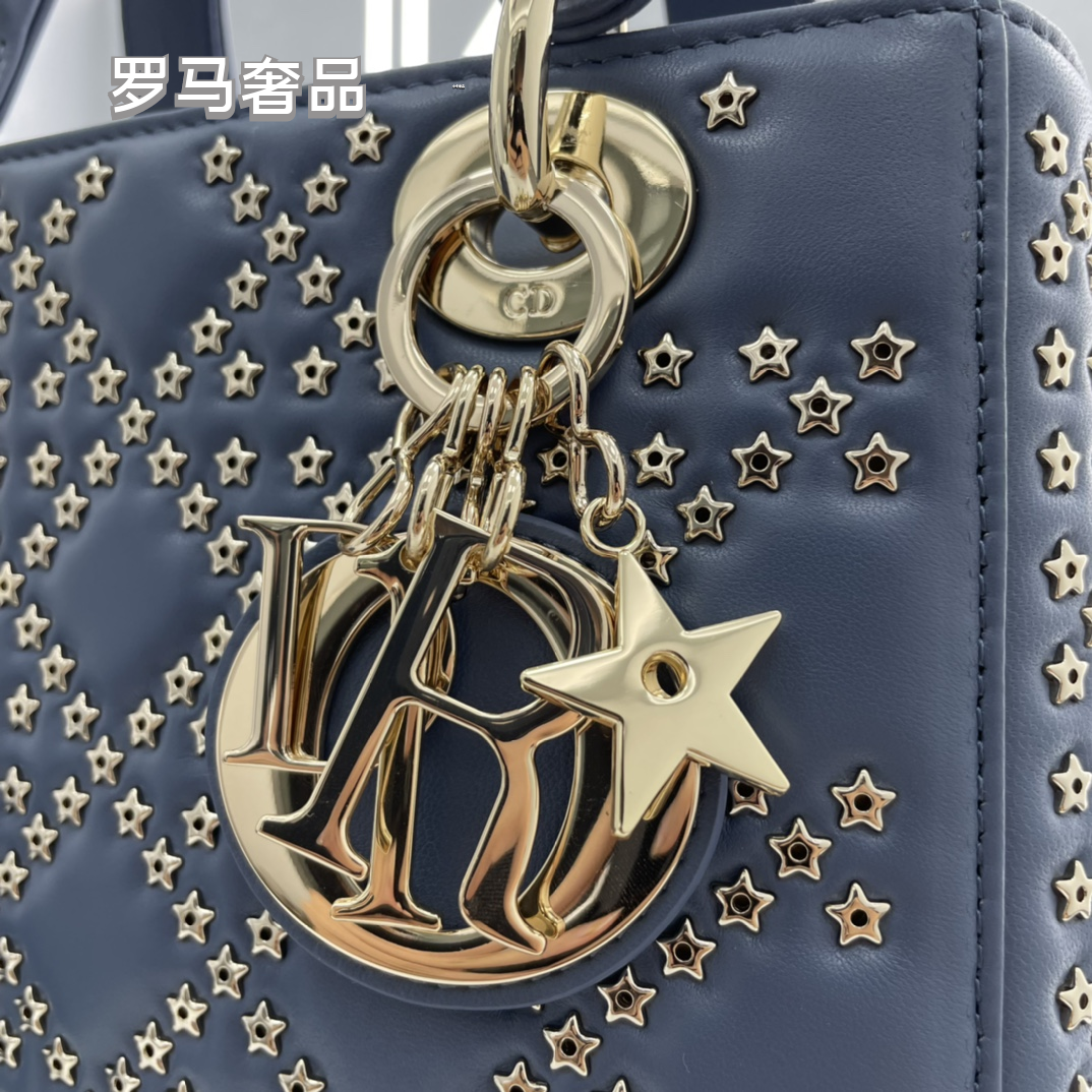 Lady Dior My ABCDior Bag White Cannage Lambskin with Gold-Finish Charms