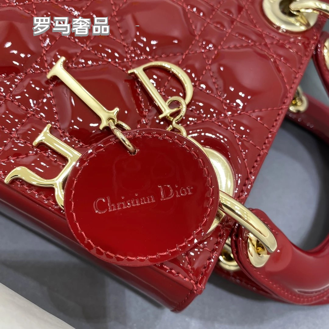 Lady Dior Mini Bag - Black Cannage Leather with Gold-Tone Hardware