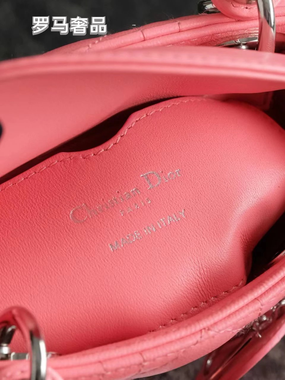 Mini Lady Dior Bag in Pink Cannage Lambskin with Silver-Tone Charms