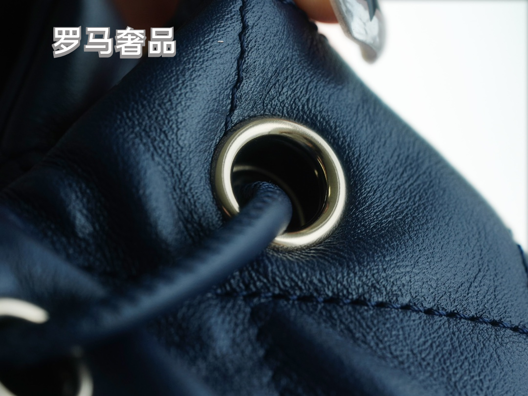 Chanel Navy Quilted Lambskin Leather Backpack with Silver-Tone Hardware