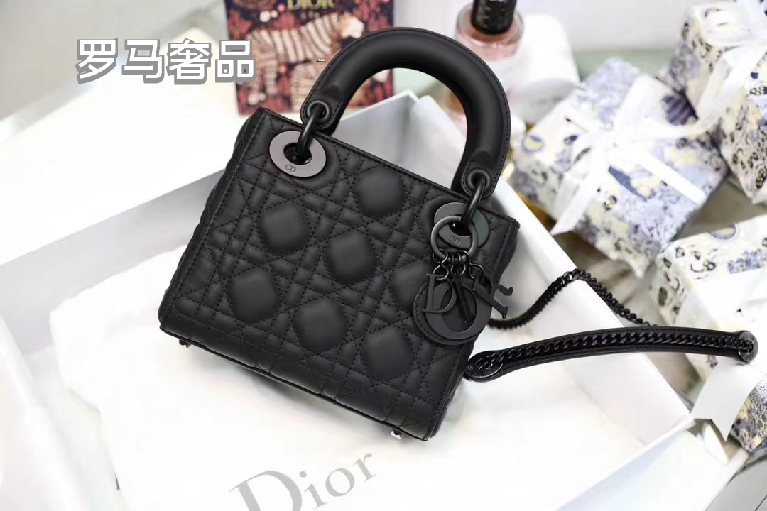 Lady Dior My ABCDior Bag - Black Ultra Matte Cannage Calfskin