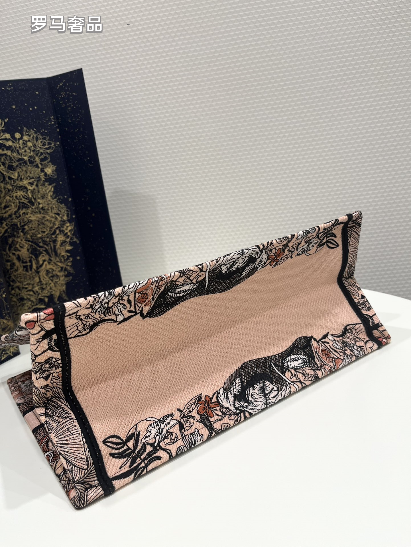 Dior Vintage Botanical Tapestry Canvas Tote Bag Floral Handbag