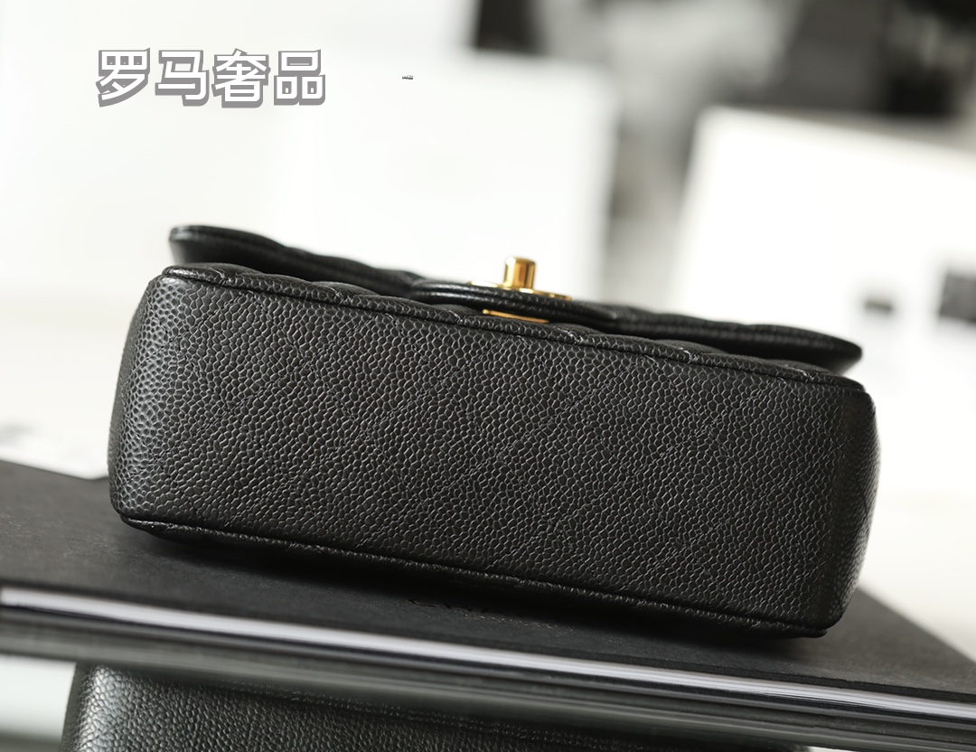 Chanel Black Quilted Lambskin Classic Small Flap Bag with Gold Hardware
