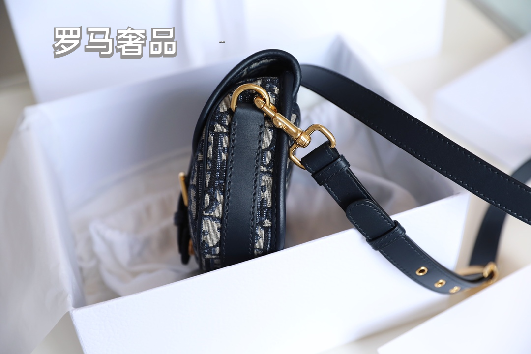 Dior Bobby Bag in Black Box Calfskin with Gold-Finish Metal Hardware