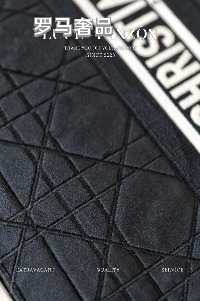 Christian Dior Large Book Tote Black Canvas Bag