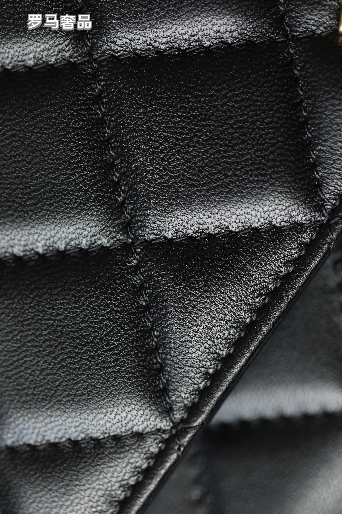 Chanel Quilted Lambskin Pearl Crush Wallet on Chain (WOC) - Black
