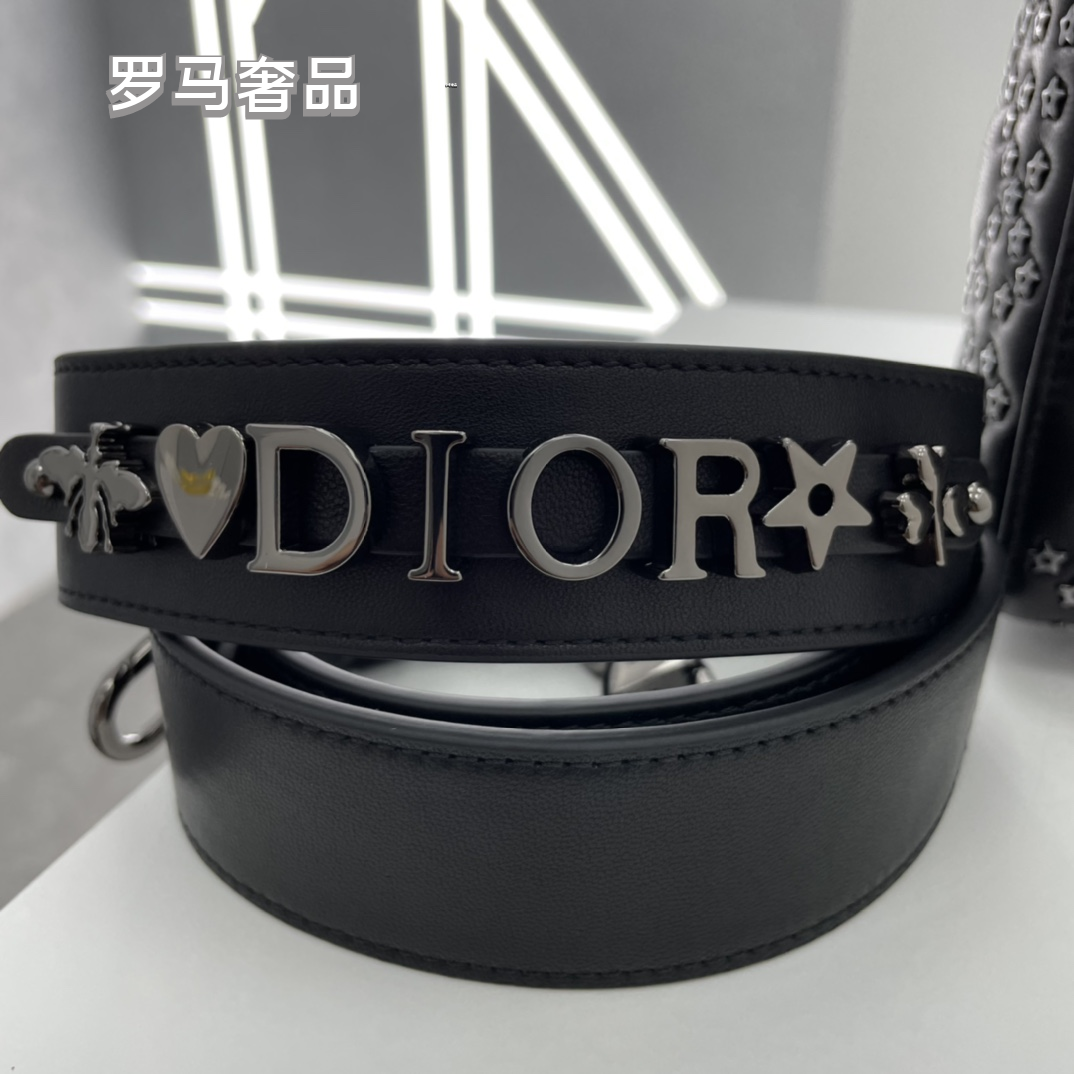 Lady Dior My ABCDior Bag White Cannage Lambskin with Gold-Finish Charms