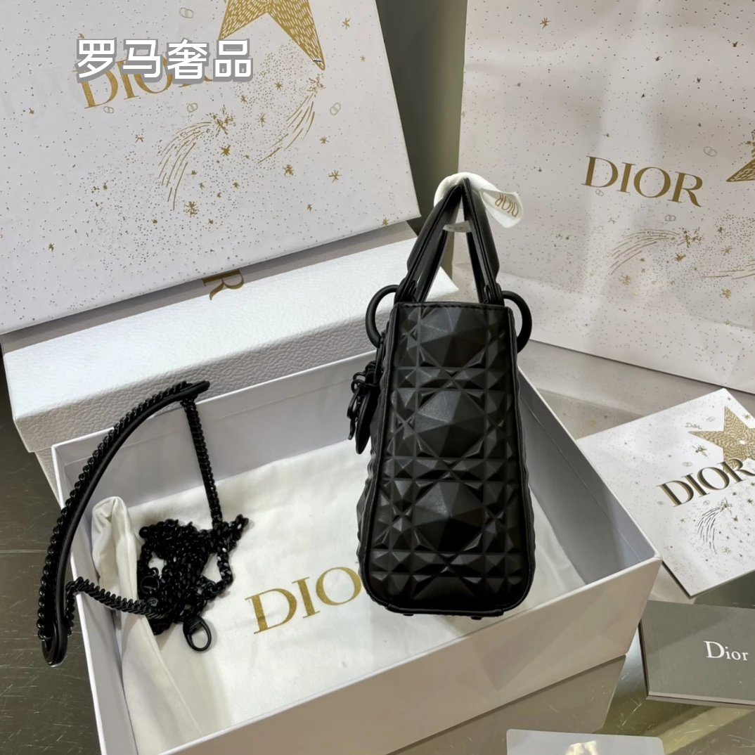 Christian Dior Micro Lady Dior Bag Beige Cannage Lambskin