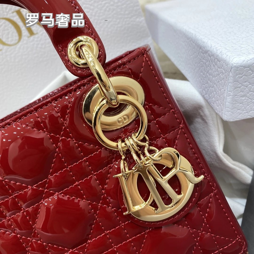 Lady Dior Mini Bag - Black Cannage Leather with Gold-Tone Hardware