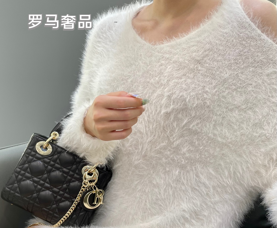 Lady Dior Micro Bag - Black Cannage Lambskin with Gold-Finish Metal Charms
