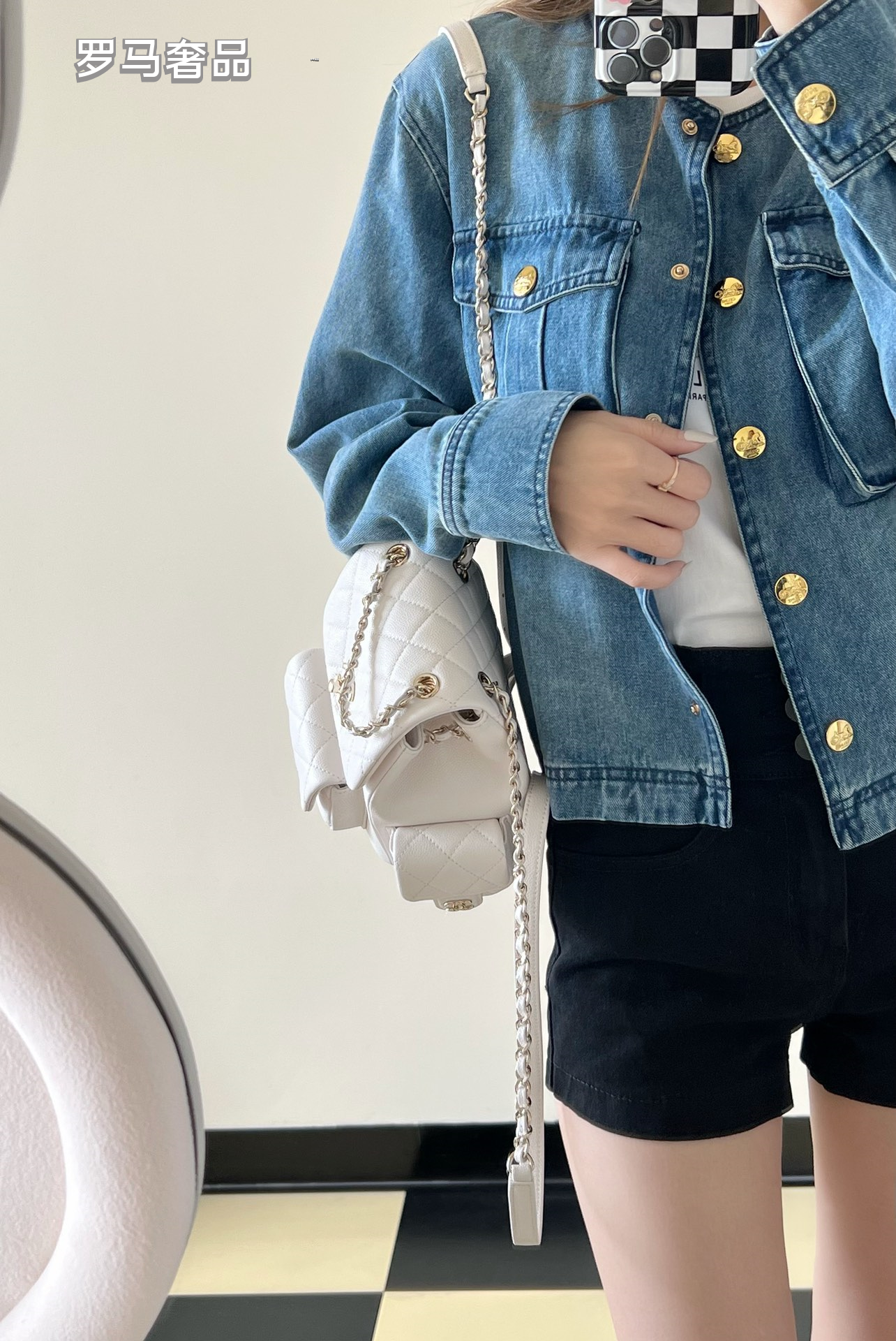 Chanel Quilted Grey Leather Backpack with Gold-Tone Hardware
