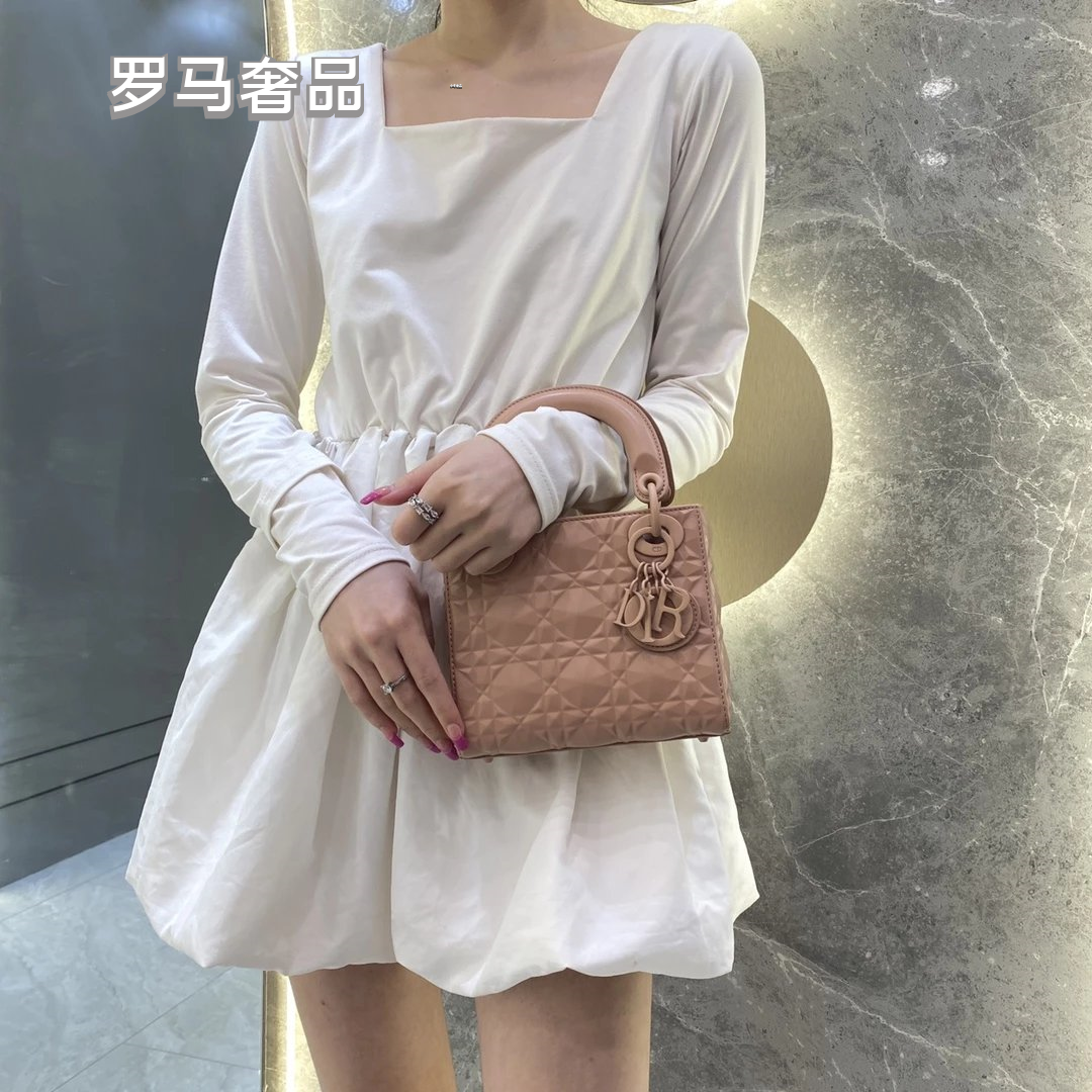 Christian Dior Micro Lady Dior Bag Beige Cannage Lambskin