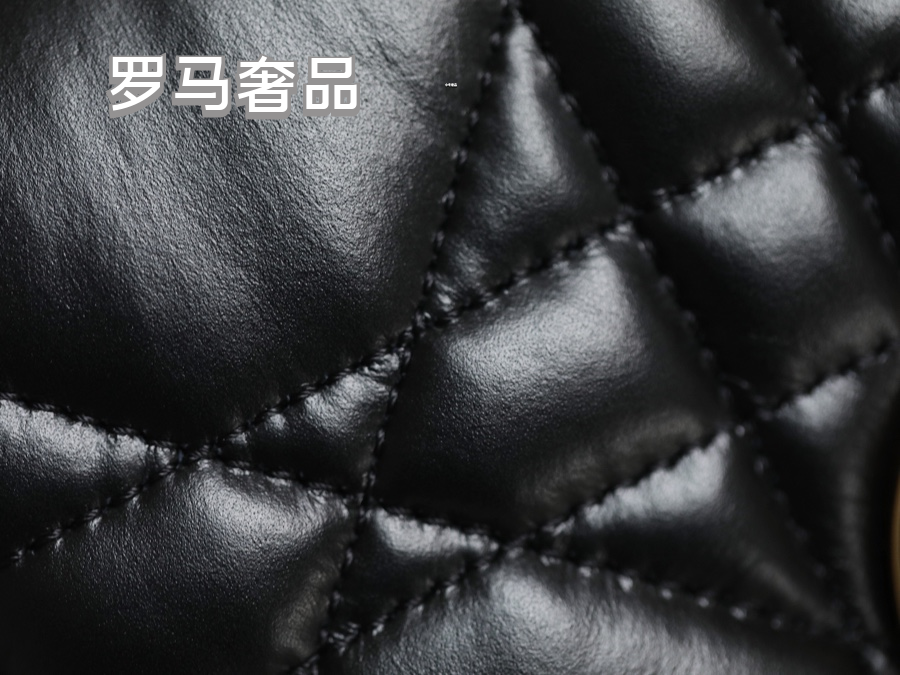 Christian Dior Caro Medium Bag Black Cannage Calfskin Gold Hardware