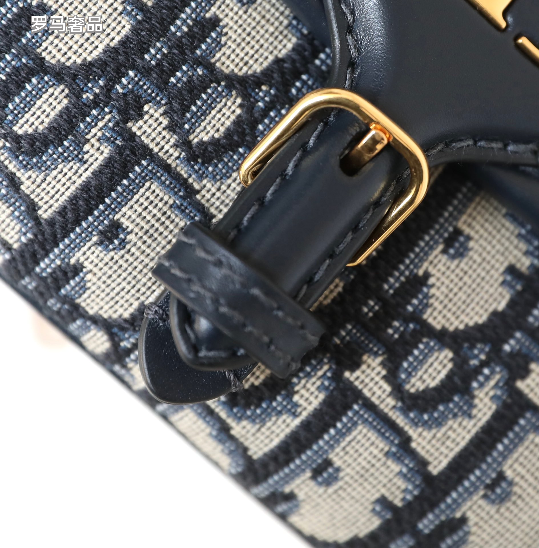 Christian Dior Bobby Bag Blue Dior Oblique Jacquard Canvas Shoulder Bag