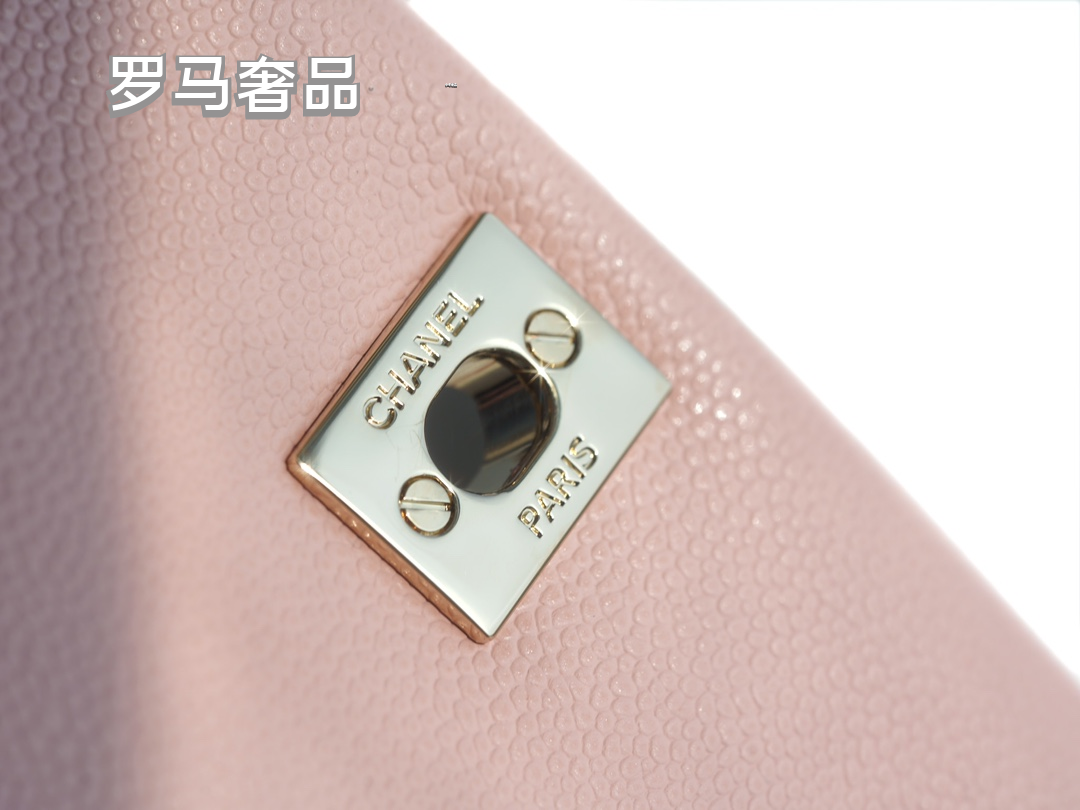 Chanel Quilted Pink Leather Backpack with Gold-Tone CC Logo