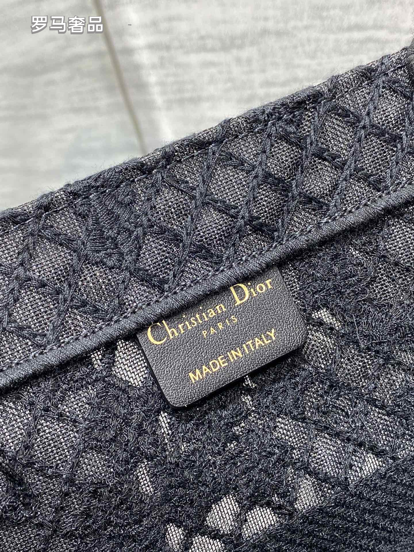 Christian Dior Small White Book Tote Bag with 3D Floral Embroidery