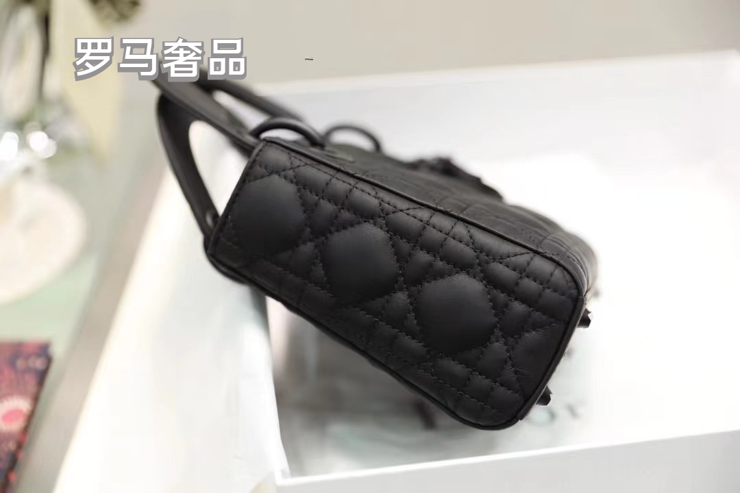 Lady Dior My ABCDior Bag - Black Ultra Matte Cannage Calfskin
